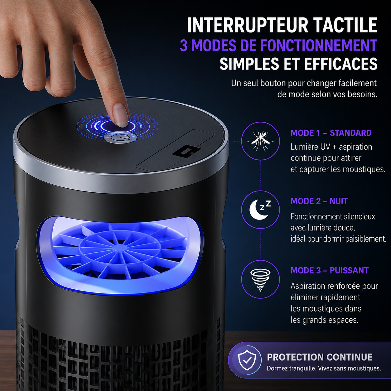 Lampe Anti-Moustiques Intelligente – Dormez Sans Moustiques