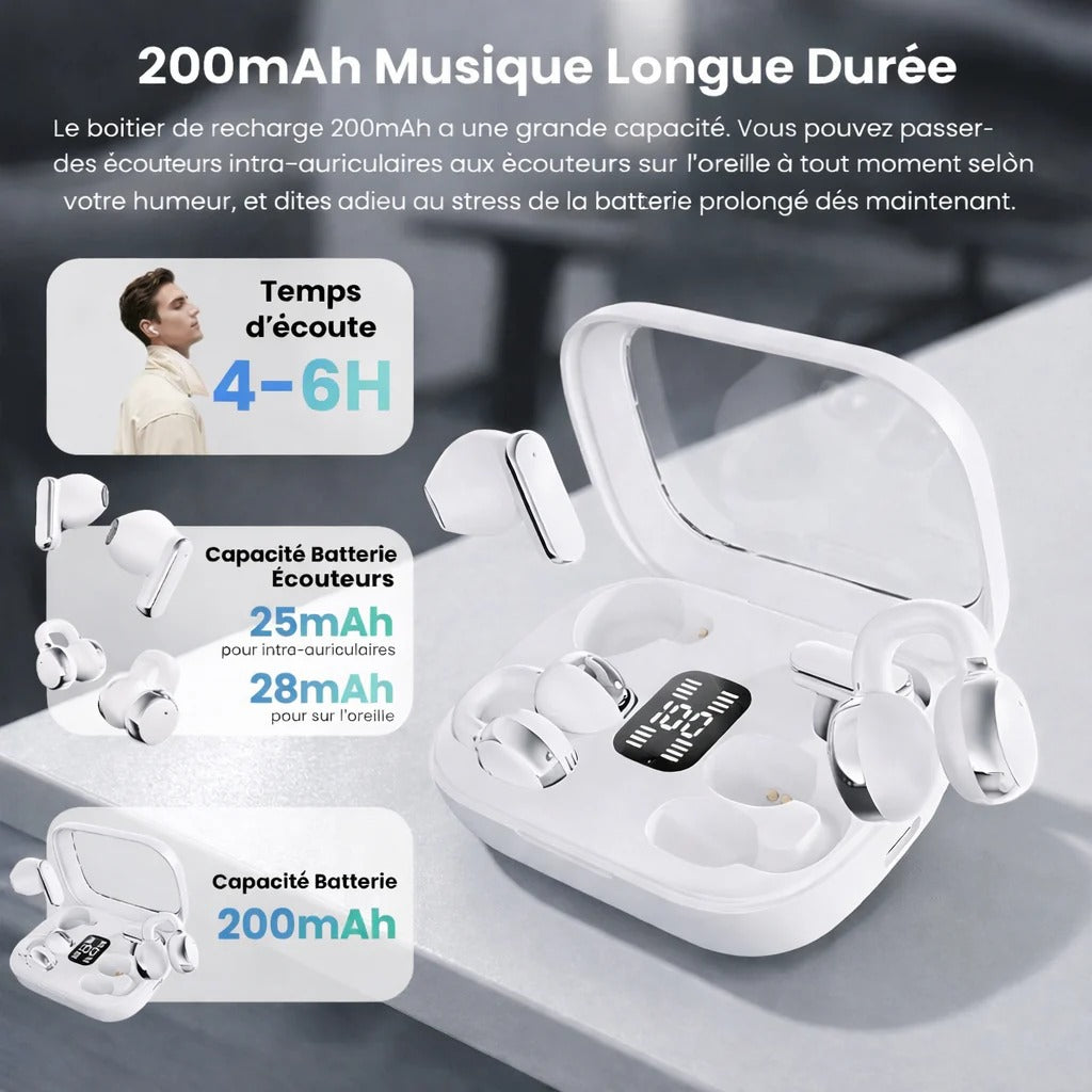 Écouteurs 4 en 1 – Partage ta musique instantanément 🎧
