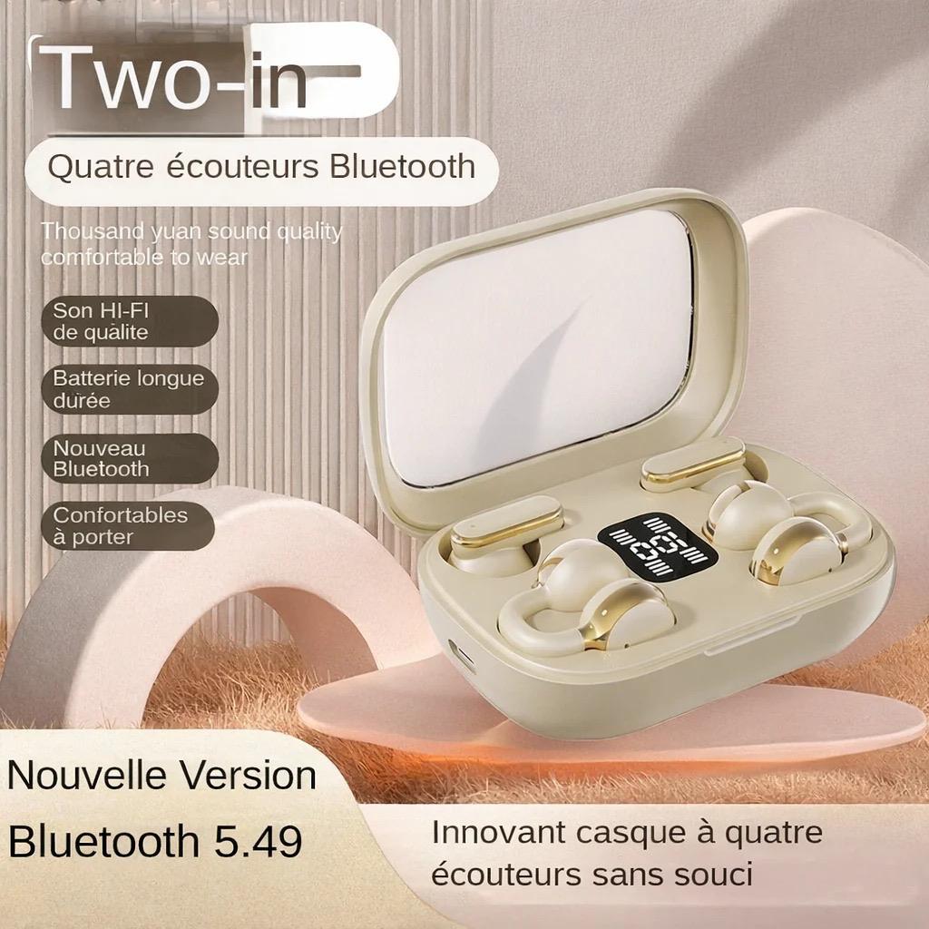 Écouteurs 4 en 1 – Partage ta musique instantanément 🎧